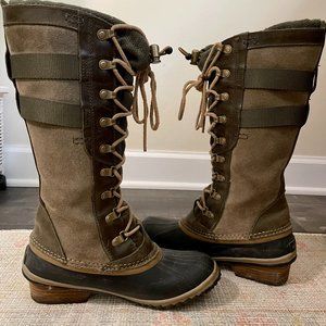 Sorel Conquest Carly II NL2273-213 Tall Winter Snow Boots Women's Size 8